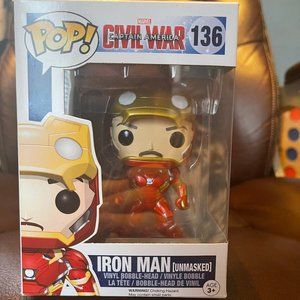 Funko POP! Captain America Civil War: Iron Man (Unmasked) #136